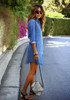 Autumn 2017 New Fashion women Blue Denim Dress Casual Loose long Sleeved T shirt dresses Straight dress plus size free shipping