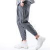 Aolamegs Mens Casual Pants Cotton Summer Thin Section Loose Harem Pants Striped Radish Pants Male Top Quality High Street Tops