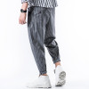 Aolamegs Mens Casual Pants Cotton Summer Thin Section Loose Harem Pants Striped Radish Pants Male Top Quality High Street Tops