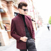 Aolamegs Men Winter Jackets Woolen Coats Fashion Slim Fit Men's Windproof Overcoat Warm Outerwear Business Casual Jacket Parka