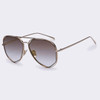 AOFLY New Metal Frame Women Fashion Sunglasses Geometry Double-Bridge Personality Brand Design Sunglasses Mirror Glasses UV400