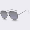 AOFLY New Metal Frame Women Fashion Sunglasses Geometry Double-Bridge Personality Brand Design Sunglasses Mirror Glasses UV400