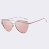 AOFLY Fashion Sunglasses Women Cat Eye Sunglasses Famous Lady Brand Designer Twin-Beams Sunglasses Coating Mirror Glasses UV400