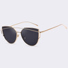 AOFLY Fashion Sunglasses Women Cat Eye Sunglasses Famous Lady Brand Designer Twin-Beams Sunglasses Coating Mirror Glasses UV400
