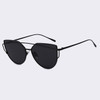 AOFLY Fashion Sunglasses Women Cat Eye Sunglasses Famous Lady Brand Designer Twin-Beams Sunglasses Coating Mirror Glasses UV400