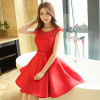 AnXin SH Short Wedding Bridesmaid Dresses Multi-color lace customize  Ruffles lace up Low Bridesmaid Dresses real madred jersey