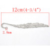 Antique Copper/Silver Tone/Antique Silver/Antique Bronze Zinc Alloy Feather Charm Bookmarks Home Office Storage, 5PCs