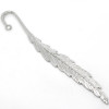Antique Copper/Silver Tone/Antique Silver/Antique Bronze Zinc Alloy Feather Charm Bookmarks Home Office Storage, 5PCs