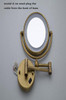 Antique Brass LED Light Makeup Mirrors 8"Round Dual Sides 3X /1X Mirrors Bathroom Cosmetic Mirror Wall Mount Magnifying Mirror