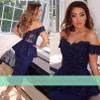 ANTI Navy Blue Elegant Cocktail Dresses Appliques Robe De Vestidos De Coctel Evening Party Gowns For Graduation Sweet 16 Years