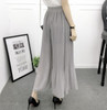 High Waist Solid Trousers 2017 Summer Style Women Chiffon Wide Leg Pants Pleated Culottes Girl Wide-Legged Pants Korean Fashion