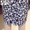 High Waist Skirt Women Geometric Printed Pencil Skirts 2017 Summer Spring New Fashion Korean Knee-Length Ladies Office Clothing
