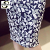 High Waist Skirt Women Geometric Printed Pencil Skirts 2017 Summer Spring New Fashion Korean Knee-Length Ladies Office Clothing