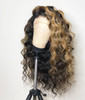 Brown Highlighted Lace Front Wigs Raw Virgin Cambodian Curly Hair Ombre Balayage Lace Front Wig