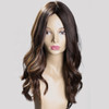 100 European Virgin Human Hair Silk Top Jewish Wigs Dark Brown Highlighted