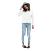 HDY Haoduoyi Solid Color Fashion Sweatshirts Women Long Sleeve Crew Neck Pullover Tops Loose Lace Slim Casual Sweatshirts