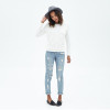 HDY Haoduoyi Solid Color Fashion Sweatshirts Women Long Sleeve Crew Neck Pullover Tops Loose Lace Slim Casual Sweatshirts