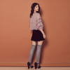 HDY Haoduoyi Fashion Chiffon Tops Women Butterfly Sleeve Female Slim Pullover Tops Sweet Ruffles Solid Blouses Shirts