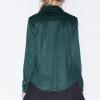 HDY Haoduoyi Chic Female Tops Shirt Suede Blouses Pockets Drawstring Women Shirts Vintage Slim Preppy Basic Blouse Shirt