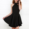 HDY Haoduoyi 2017 Summer Women A-line Dress Fashion New Halter Backless Vestido Sexy Off Shoulder Mini Party Dress