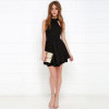 HDY Haoduoyi 2017 Summer Women A-line Dress Fashion New Halter Backless Vestido Sexy Off Shoulder Mini Party Dress