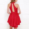 HDY Haoduoyi 2017 Summer Women A-line Dress Fashion New Halter Backless Vestido Sexy Off Shoulder Mini Party Dress