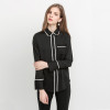 HDY Haoduoyi 2017 Autumn Women Fashion Solid Black Single Breasted Straight Shirt Long Sleeve Turn-down Collar Casual Blouse