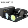 HDCARFTER New Vintage Round Sunglasses Women Brand Designer Retro Round Coating Sun Glasses Female Oculos De Sol Feminino Gafas