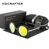 HDCARFTER New Vintage Round Sunglasses Women Brand Designer Retro Round Coating Sun Glasses Female Oculos De Sol Feminino Gafas