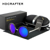HDCARFTER New Vintage Round Sunglasses Women Brand Designer Retro Round Coating Sun Glasses Female Oculos De Sol Feminino Gafas
