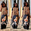 Kostlich Women Dress O-Neck Leopard Beauty Print Dress Women Maxi Long Dresses Plus Size Loose Casual Womens Clothing Sundress Kostlich Women Dress O-Neck Leopard Beauty Print Dress Women Maxi Long Dresses Plus Size Loose Casual Womens Clothing Sundress