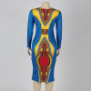 Kostlich Autumn Dress Women 2017 African Tribes Retro Print Dress O-Neck Long Sleeve Womens Clothing Vintage Bodycon Dresses Kostlich Autumn Dress Women 2017 African Tribes Retro Print Dress O-Neck Long Sleeve Womens Clothing Vintage Bodycon Dresses