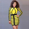 Kostlich Autumn 2017 Women O-Neck Long Sleeve Print Dress Mini Sexy Bodycon Women Dress Plus Size NightClub Wear Bandage Dress Kostlich Autumn 2017 Women O-Neck Long Sleeve Print Dress Mini Sexy Bodycon Women Dress Plus Size NightClub Wear Bandage Dress