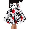 Kostlich 8 Style Flower Print Skirts Womens High Waist 50s Summer Vintage Skirt 2017 Elegant Retro Women Midi Skirt Plus Size