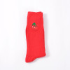 Korean Women's Kawaii Embroidery Fruit Knee Socks Cute Female Avocado Banana Cherry Peach Cartoon Long Sock Pink Cotton Sock
