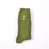 Korean Women's Kawaii Embroidery Fruit Knee Socks Cute Female Avocado Banana Cherry Peach Cartoon Long Sock Pink Cotton Sock