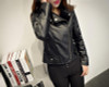 Leather Jackets Women 2017 Fashion Rivet Zipper Soft Motorcycle Faux Leather Coat Female Paragraph Lapel PU Jacket