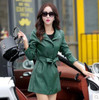 Leather Coats Women Long with Belt  Leather Jacket Turn-Down Collar Jaqueta Couro Jaqueta De Couro Feminina CJJ0018