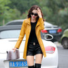 Leather Coats Women Long with Belt  Leather Jacket Turn-Down Collar Jaqueta Couro Jaqueta De Couro Feminina CJJ0018