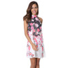 LBQH New ladies fashion sexy summer sleeveless hanging neck brand dress high quality printing chiffon inside ladies dress