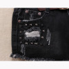 LAUWOO Women Holes Rivet Denim Shorts Dark Solid Shorts Black Jean ripped Low waist Shorts Without Belt LAUWOO Women Holes Rivet Denim Shorts Dark Solid Shorts Black Jean ripped Low waist Shorts Without Belt