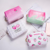 DUDINI Creative Lady Strawberry Cosmetic Bag Large Capacity Storage Bags Women Portable Leather Travel Toiletry Bag Make Up Bags