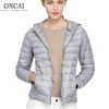 Duck Feather Solid Long Sleeve Lapel Women's Winter Parka Down Jacket Hooded Warm Female Down Coat