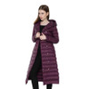 Duck Down Jacket Women Double-breasted Padded Coat Longer Plus Size Thin Slim Down Female Hooded Over Knee Jacket Down JacketXXL