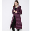 Duck Down Jacket Women Double-breasted Padded Coat Longer Plus Size Thin Slim Down Female Hooded Over Knee Jacket Down JacketXXL