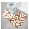 Bathroom mats floor toilet pattern floral rug non-slip bath decor kit 2pcs