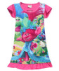 Dropshipping New Summer Carnival Costume Trolls Dress For Kids Poppy Lace Dress Baby Girls Troll clothes Children Party Dress
