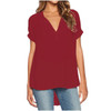 Drop Shipping Summer Women Chiffon Blouses Shirts Loose Casual Blouse Female V-neck Short Sleeve Tops Plus Size Blusas 1WBL117 Drop Shipping Summer Women Chiffon Blouses Shirts Loose Casual Blouse Female V-neck Short Sleeve Tops Plus Size Blusas 1WBL117