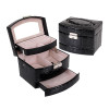 Drop Shipping 3 Layers Watch Jewelry Box Headwear Display Storage Necklace Bracelet Earring Boxes Headwear Organizer
