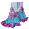 2017 Amazing Collocation scarf Women Beautiful Rose Pattern Chiffon Shawl Wrap Wraps Scarf Scarves foulard femme #YL